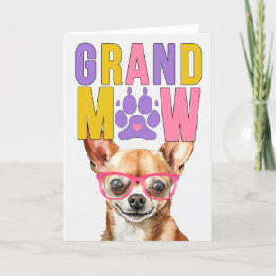 Cartão De Festividades GrandMAW Chihuahua Dog GrandDOG Dia dos Avós