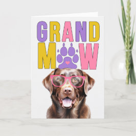 Cartão De Festividades GrandMAW Chocolate Lab GrandDOG Avós Day