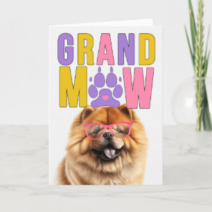Cartão De Festividades GrandMAW Chow Chow Dog Grand DOG Avós Day