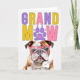 Cartão De Festividades GrandMAW English Bulldog Grand DOG Avós Day