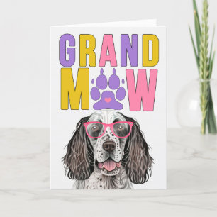 Cartão De Festividades GrandMAW English Setter GrandDOG Avós Day