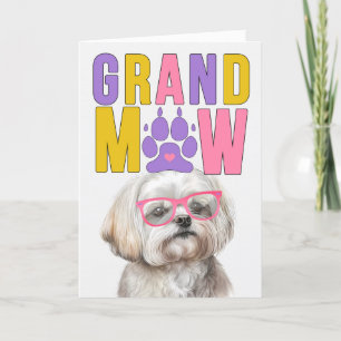 Cartão De Festividades GrandMAW Maltês GrandDOG Avós Dia