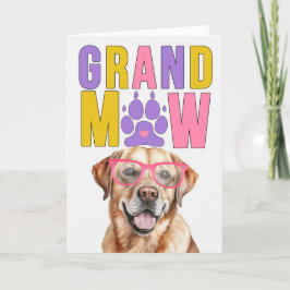 Cartão De Festividades GrandMAW Yellow Labrador GrandDOG Avós Day