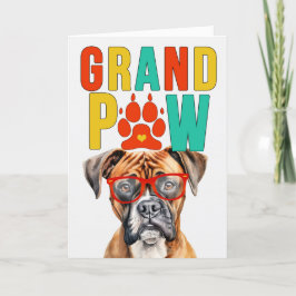 Cartão De Festividades GrandPAW Boxer Dog GrandDOG Avós Dia