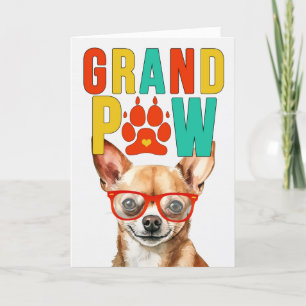Cartão De Festividades GrandPAW Chihuahua Dog GrandDOG Dia dos Avós