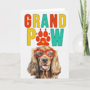 Cartão De Festividades GrandPAW Cocker Spaniel GrandDOG Avós