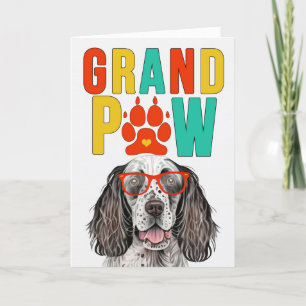 Cartão De Festividades GrandPAW English Setter Grand DOG Avós Day