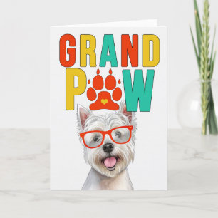 Cartão De Festividades GrandPAW West Highland Grand DOG Avós Day