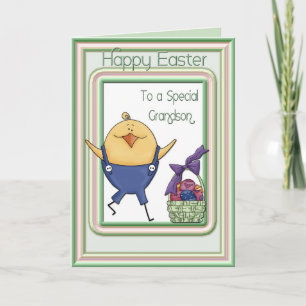Cartão De Festividades Grandson Chick Easter Card