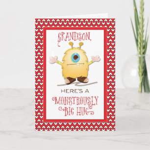 Cartão De Festividades Grandson Monster Hug Valentine