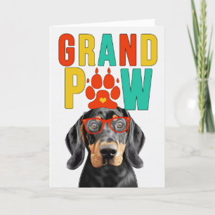 Cartão De Festividades GranPAW Coonhound Dog Engraçado Dia dos Avós