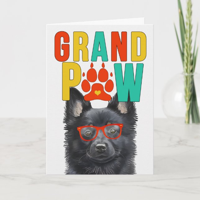 Cartão De Festividades GranPAW Schipperke Dog Engraçado Dia dos Avós (Frente)