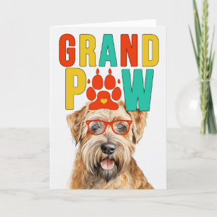Cartão De Festividades GranPAW Wheaten Terrier Dog Engraçado Dia dos Avós