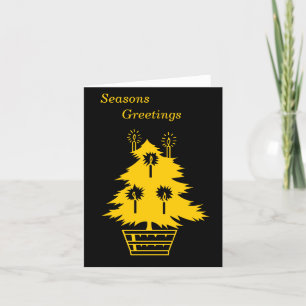 Cartão De Festividades graphic design gold and black christmas tree