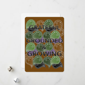 Cartão De Festividades Grateful Grounded Growing – Modern Geo Art Card