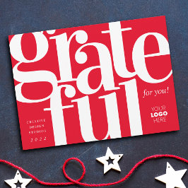 Cartão De Festividades Grateful Red Bright