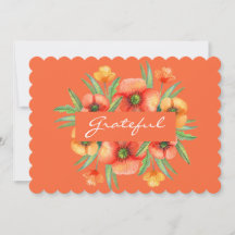 Grateful Wildflower Orange Ação de Graças