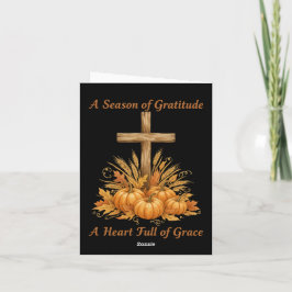 Cartão De Festividades Gratitude Season Thanksgiving Card