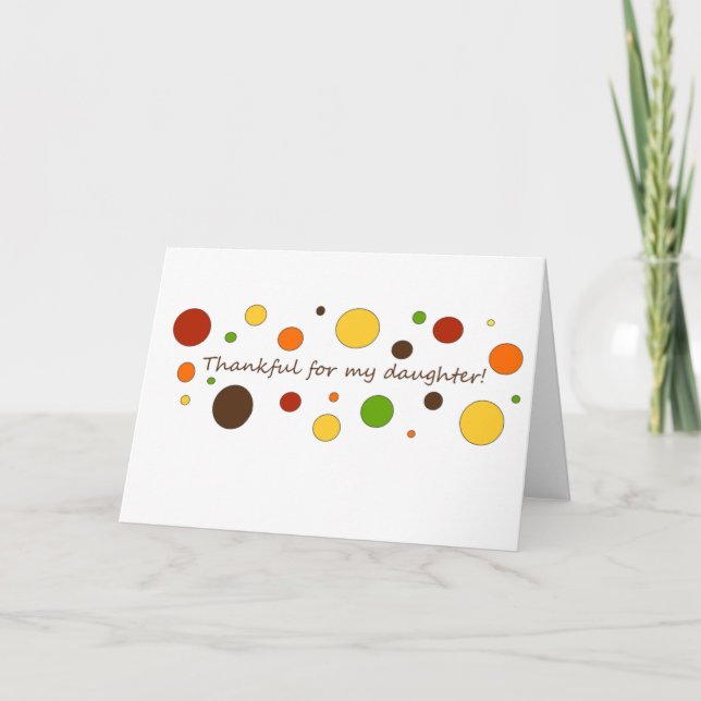 Cartão De Festividades Grato para minha filha (Frente)