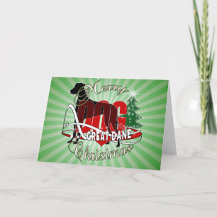 CARTÃO DE FESTIVIDADES GREAT DANE MERRY CHRISTMAS