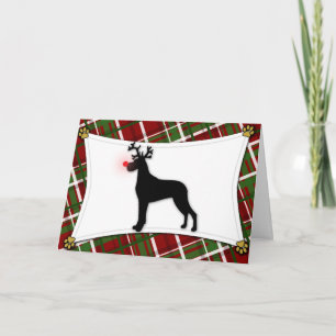 Cartão De Festividades Great Dane Reindeer Christmas Card