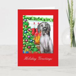 Cartão De Festividades Great Dane Stockings Black UC