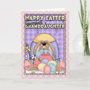 Cartão De Festividades Great Granddaughter Easter Card - Easter Bunny & E