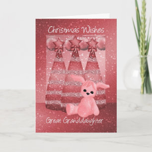 Cartão De Festividades Great Granddaughter Sparkle Christmas Greeting Car