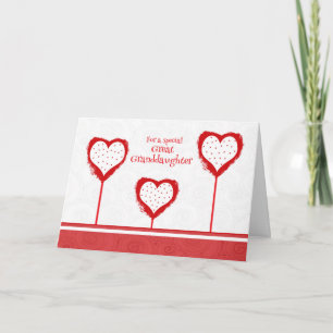 Cartão De Festividades Great Granddaughter Valentine's Day Card