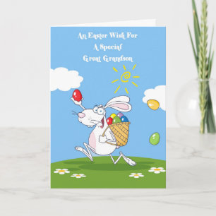 Cartão De Festividades Great Grandson Blessings Easter Card