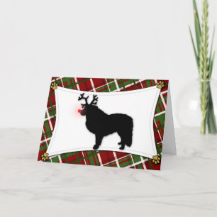 Cartão De Festividades Great Pyrenees Reindeer Christmas Card