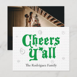 Cartão De Festividades Green Cheers Y'all Photo