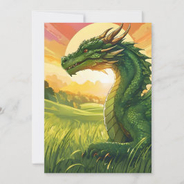 CARTÃO DE FESTIVIDADES GREEN DRAGÃO MÍTICO