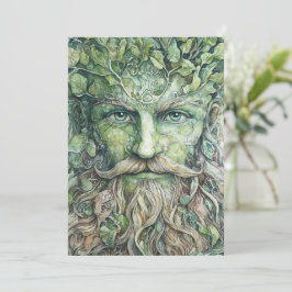 Cartão De Festividades Green Man Beltane Card