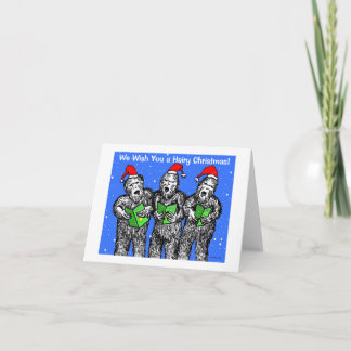 Cartão De Festividades Green Weenii "Nós Desejamos a você um Natal Leio"