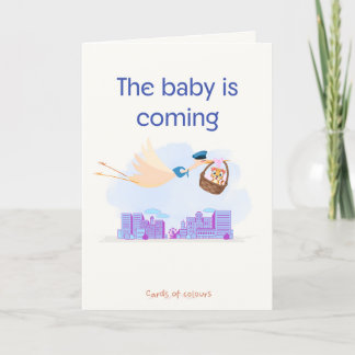 Cartão De Festividades Greeting card baby is coming