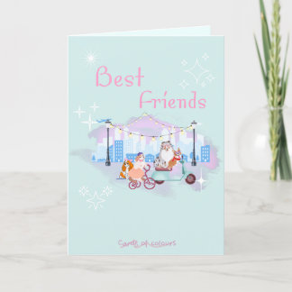 Cartão De Festividades Greeting card best friends