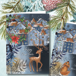 Cartão De Festividades Greetings from the North I Nordic Village 