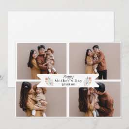 Cartão De Festividades Grelha de Foto do Dia das Mães Personalizável e El