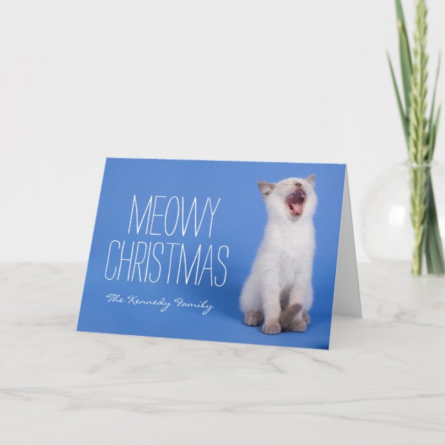 Cartão De Festividades Grelha de Kitten (Frente)