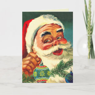 Cartão De Festividades Grelha nos Papais noeis oculares