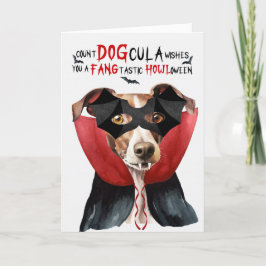 Cartão De Festividades Greyhound Dog Funny Count DOGula Halloween