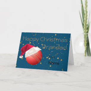 Cartão De Festividades Gricket Grandad Sports Natal Personalizado