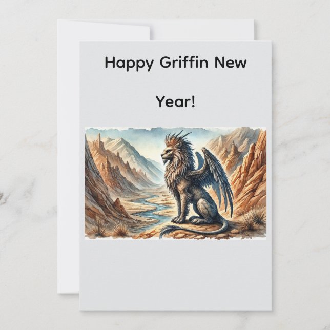 Cartão De Festividades Griffin New Year! (Frente)