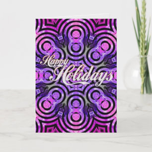 Cartão De Festividades Groovy Happy Holidays Card