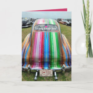 Cartão De Festividades Groovy Kinda Love Greeting Card
