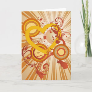 Cartão De Festividades Grunge do Coração do Namorados Retroativo