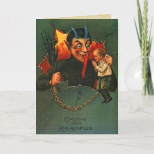 Cartão De Festividades Gruss Vom Krampus Christmas