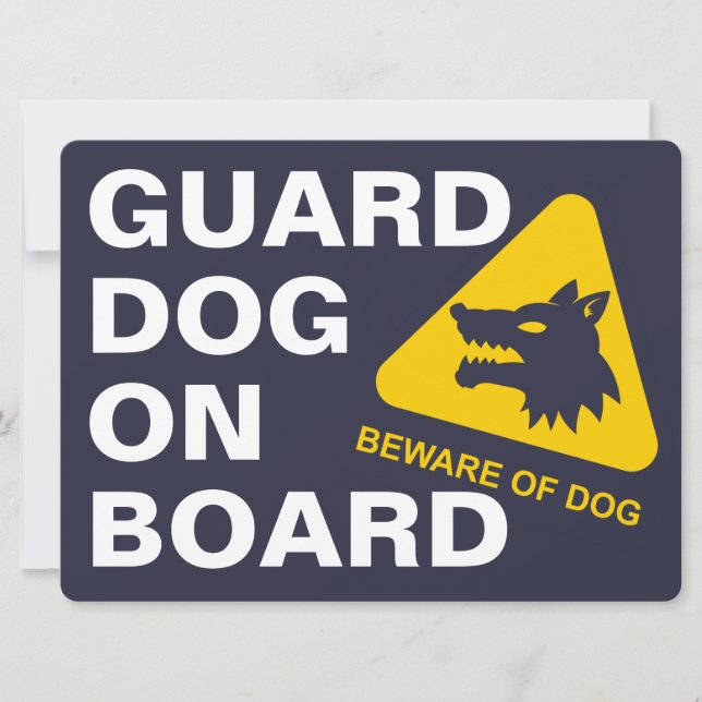 CARTÃO DE FESTIVIDADES GUARDA DOG/ VOCÊ DIRIGE SLOW (Frente)