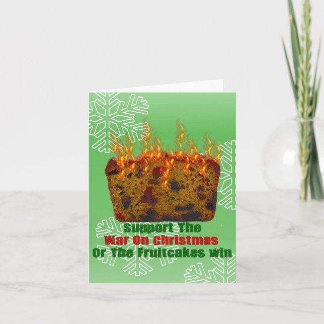 Cartão De Festividades Guerra Às Frutas (Frente)